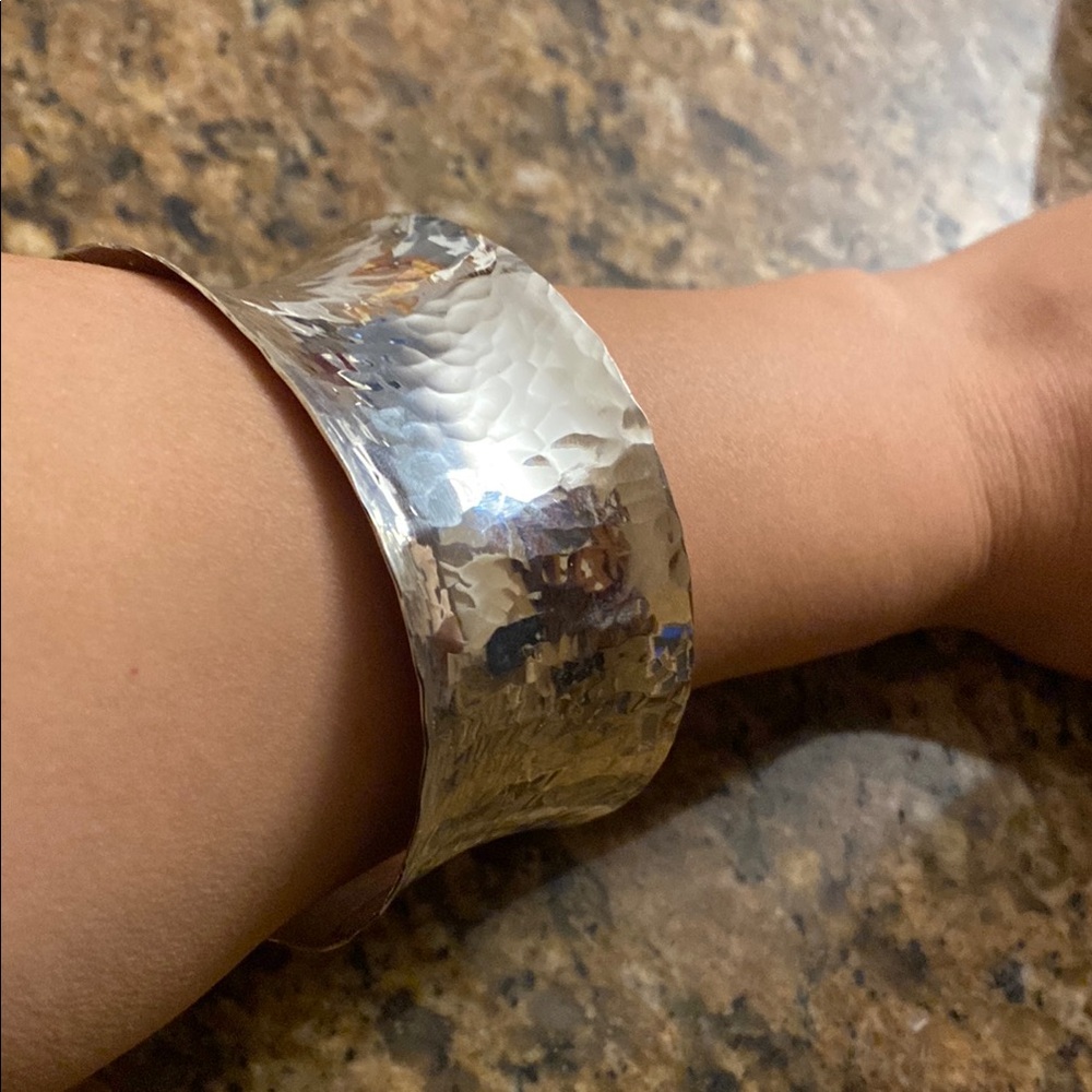 Hammered Sterling Silver Cuff Bracelet